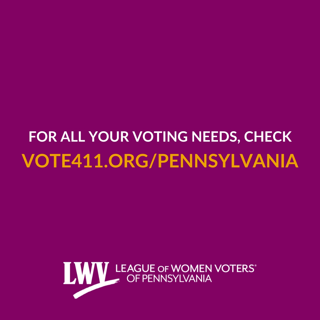 There is more on the ballot than the President. Voting down the ballot allows you to make sure your ideas are represented at the state level and in your local community, where decisions often more directly affect you. Check vote411.org/pennsylvania to see a sample
ballot!