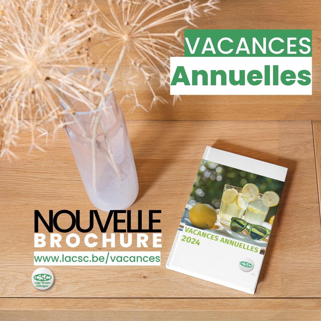 🤔De combien de jours de #vacances disposez-vous? Comment est calculé votre #pécule de vacances? 
Téléchargez la brochure vacances 2024 et obtenez une réponse à toutes vos questions!
👉bit.ly/4bxP2cZ