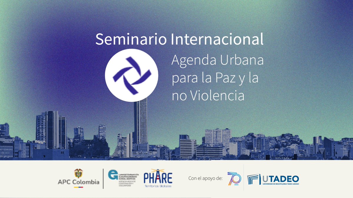 PHARE_global's tweet photo. Ayer celebramos el seminario de la Agenda Urbana para la Paz en Bogotá, el cual nos permitió reflexionar y compartir sobre la construcción de paz desde una perspectiva urbana ¡Gracias a todos los que lo hicieron posible! @APCColombia @eLankidetza @Utadeo_edu_co https://t.co/hjWEx41fMQ
