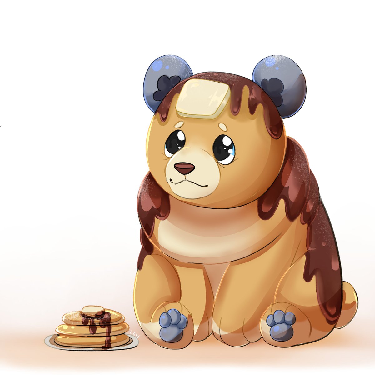 Bluebeary pancakes sketch