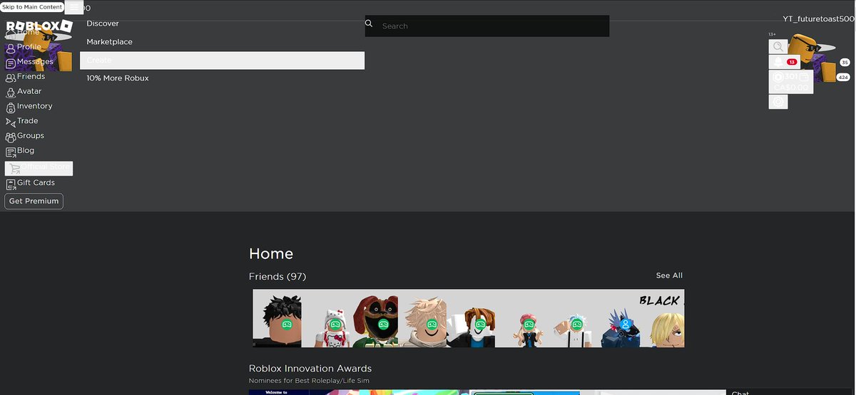 toast_future's tweet photo. WT# is #roblox doing with the new menu it so buggy https://t.co/f4FqdxQ1Zg