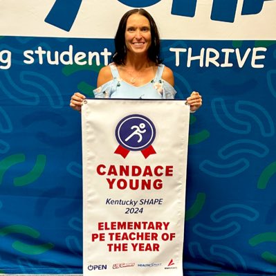 CandaceYoung37's tweet photo. I am so honored to be @KY_SHAPE’s 2024 Elementary #PhysEd Teacher of the Year! #happy #grateful #blessed https://t.co/GdY3W7ffkI