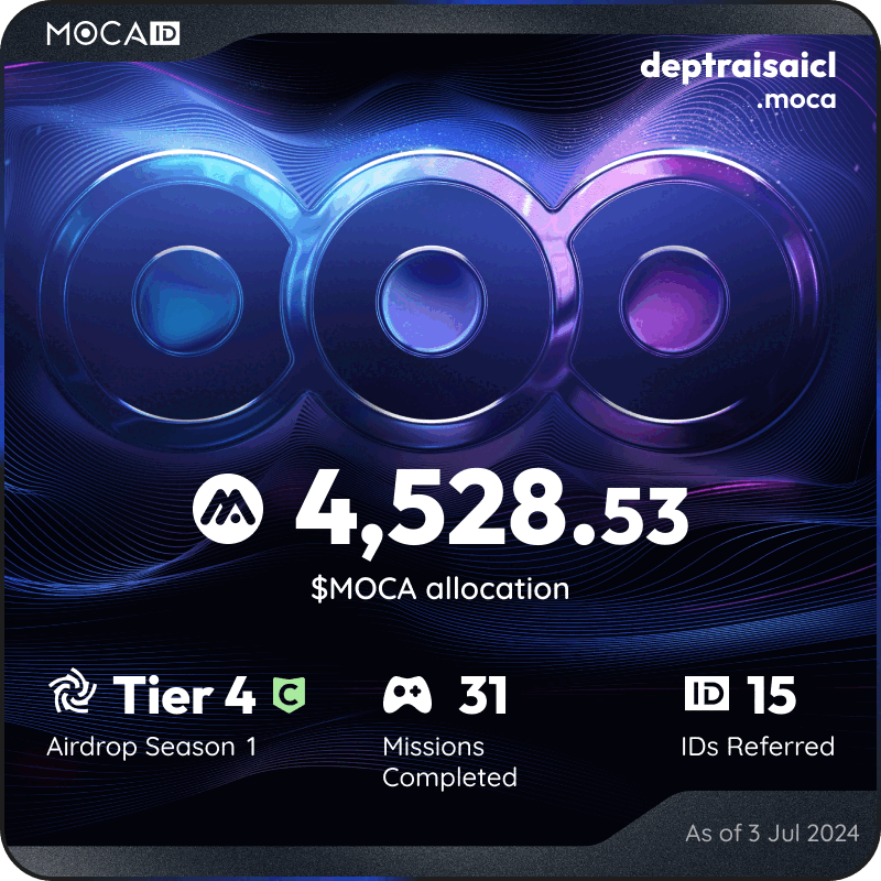 ngan832967582's tweet photo. #Mocalized by $MOCA 👁
I claimed 4528.53 $MOCA from the @Moca_Network Moca ID airdrop! Claim yours here ➡ https://t.co/onAThk9OP0 https://t.co/I2VzoOTcPt