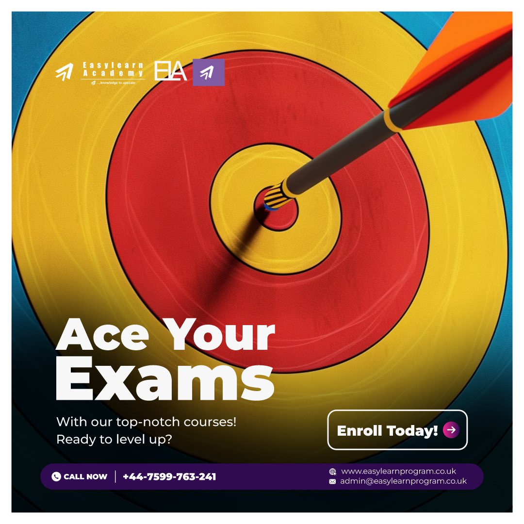 EasyLearn228565's tweet image. Boost your exam success with our exceptional courses! Are you geared up to upgrade your performance? Join us today and ace those exams!
#Easylearn  #study #exam #EducationForAll