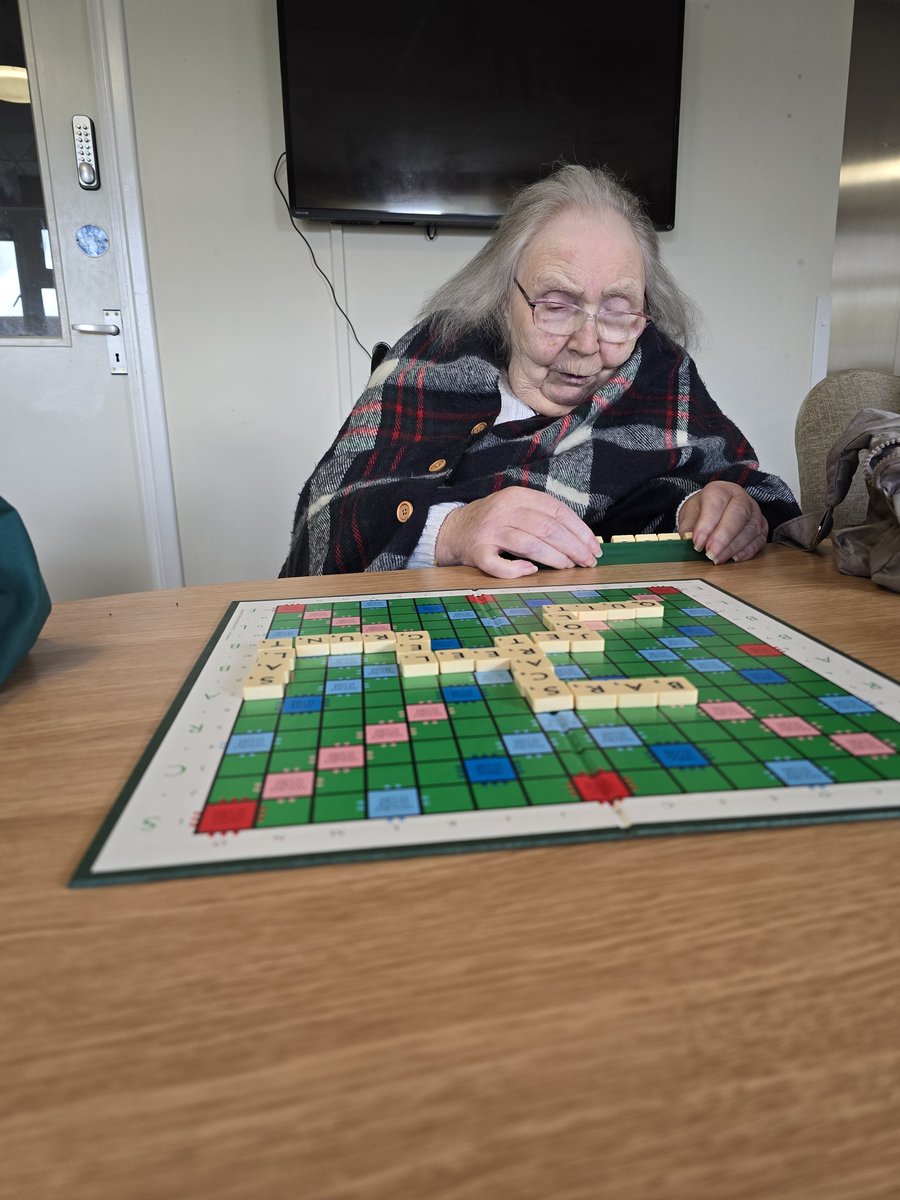 BiltonCourt's tweet photo. Some of the residents enjoyed a game of Scrabble this morning. #scrabble #biltoncourt https://t.co/lAMVIyCbbY