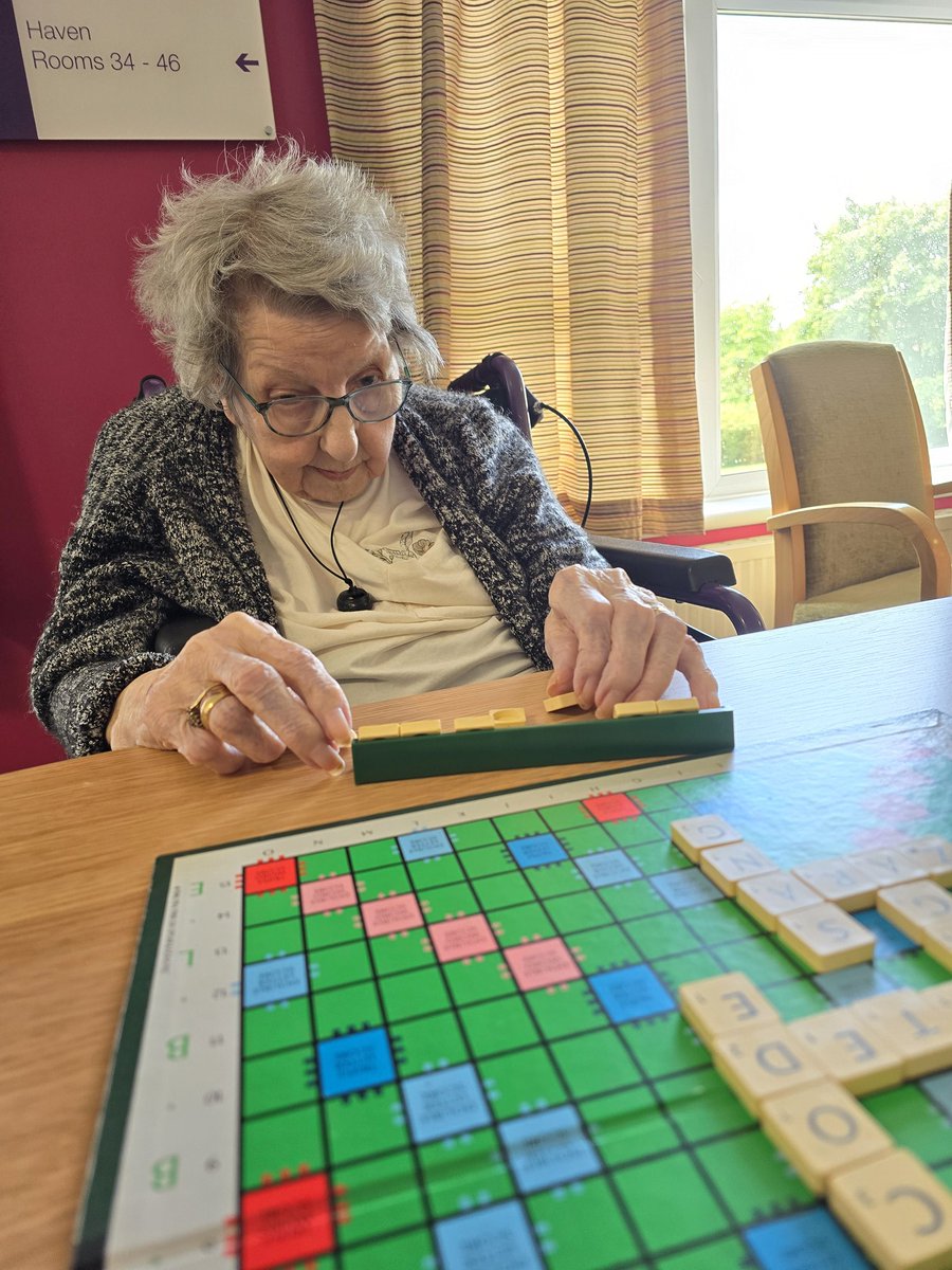 BiltonCourt's tweet photo. Some of the residents enjoyed a game of Scrabble this morning. #scrabble #biltoncourt https://t.co/lAMVIyCbbY