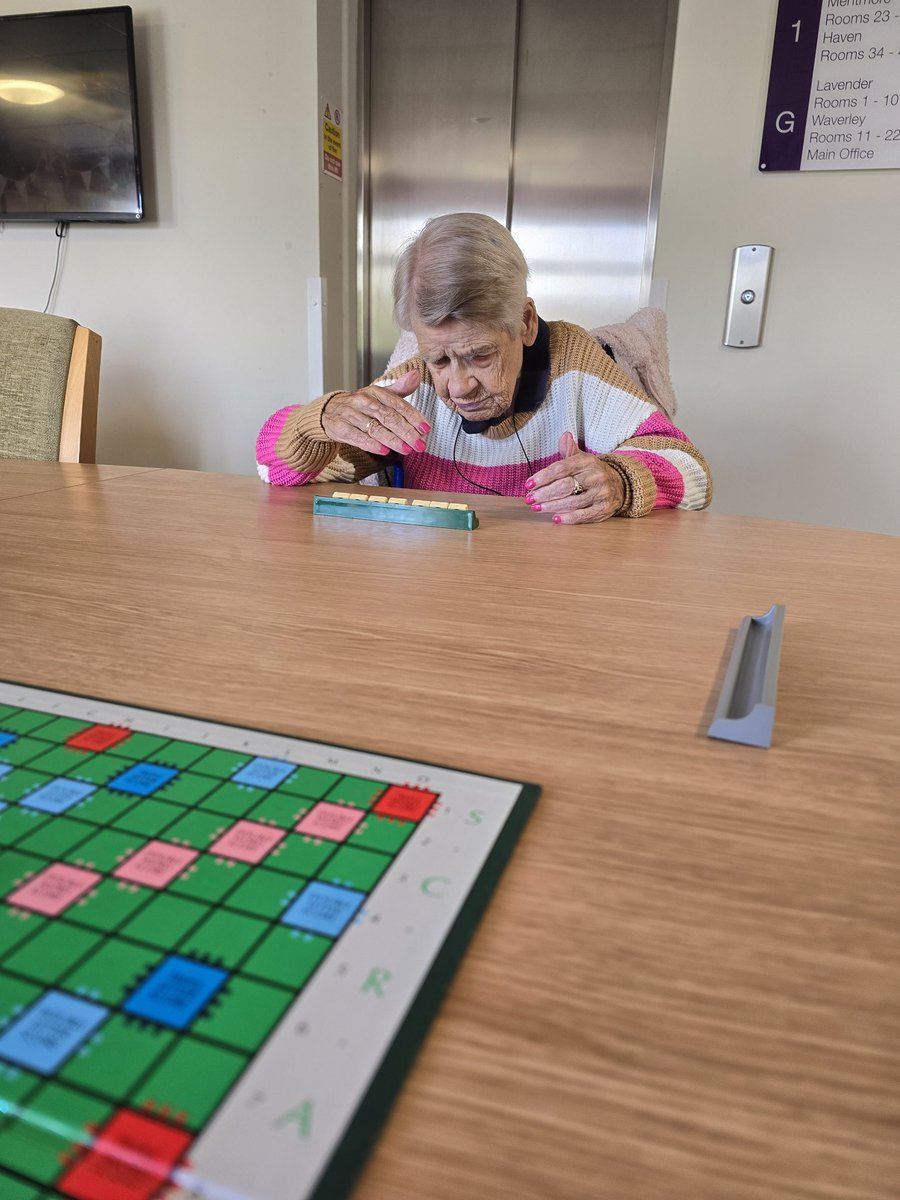 BiltonCourt's tweet photo. Some of the residents enjoyed a game of Scrabble this morning. #scrabble #biltoncourt https://t.co/lAMVIyCbbY