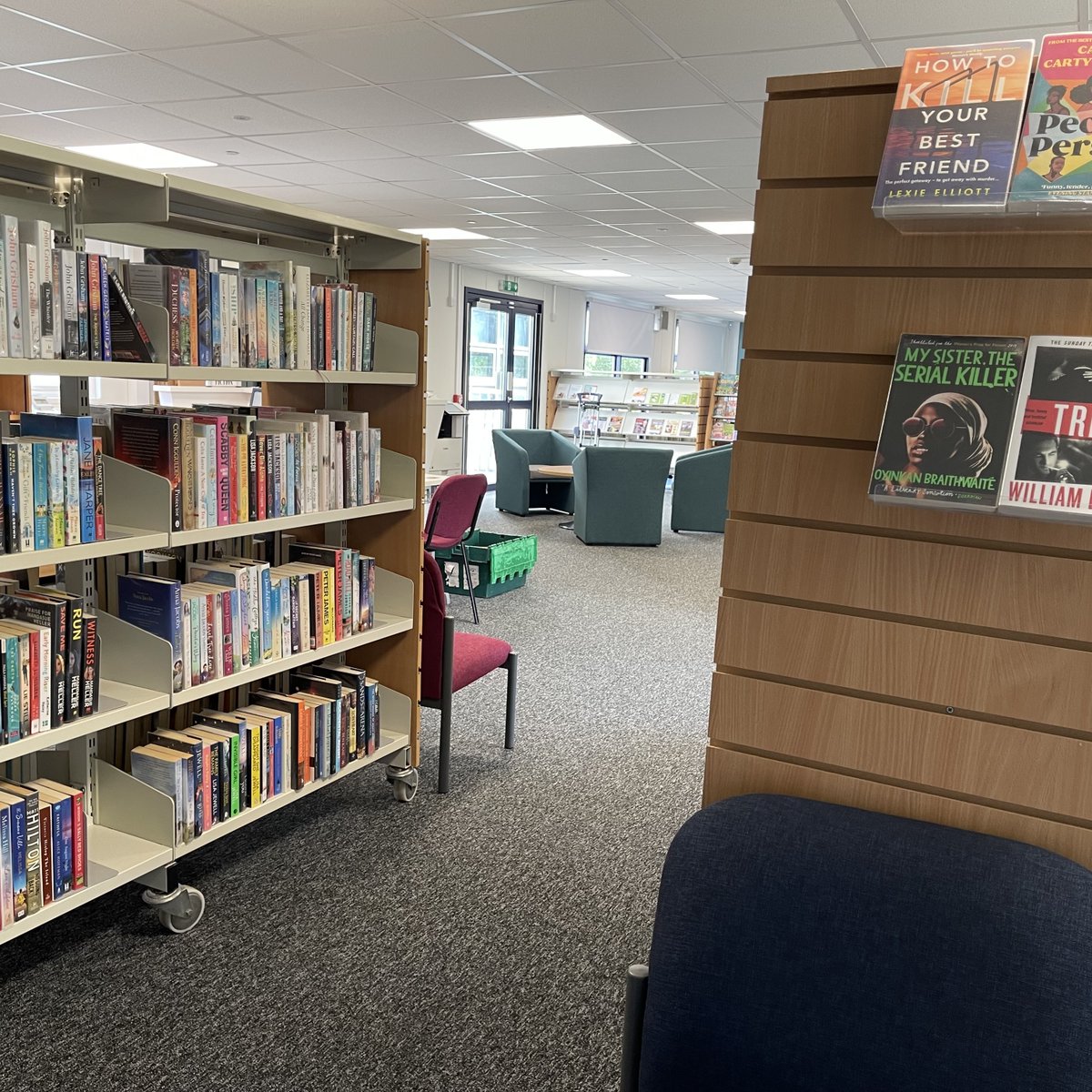 LibrariesNL's tweet photo. We are excited to announce that #SteppsLib will reopen on Monday 15 July.
The new purpose-built space provides a new permanent home for our full range of library services to the Stepps area.
Get a reminder of the opening times online: https://t.co/2zP6C2tc1W https://t.co/B1piDLmCIU
