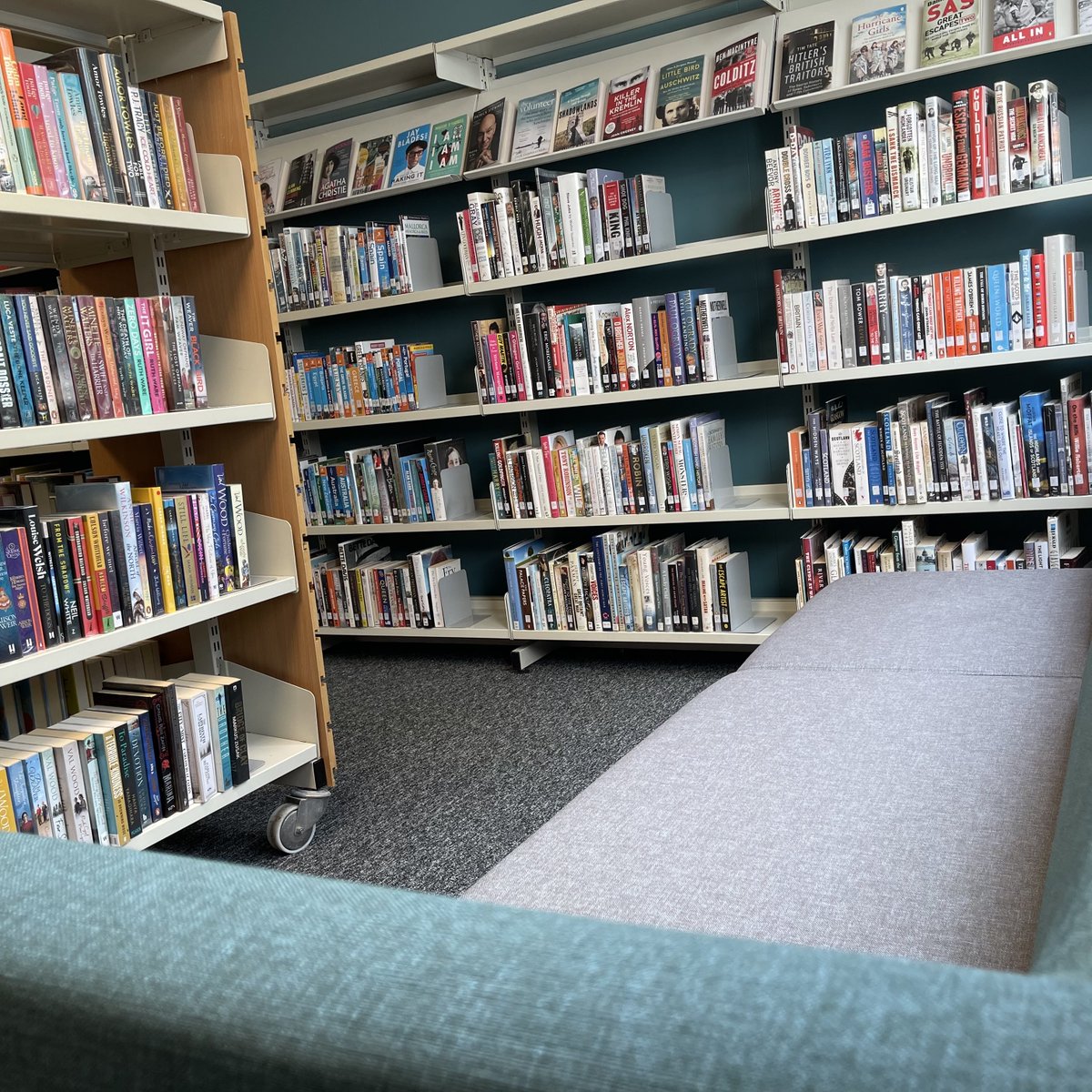 LibrariesNL's tweet photo. We are excited to announce that #SteppsLib will reopen on Monday 15 July.
The new purpose-built space provides a new permanent home for our full range of library services to the Stepps area.
Get a reminder of the opening times online: https://t.co/2zP6C2tc1W https://t.co/B1piDLmCIU