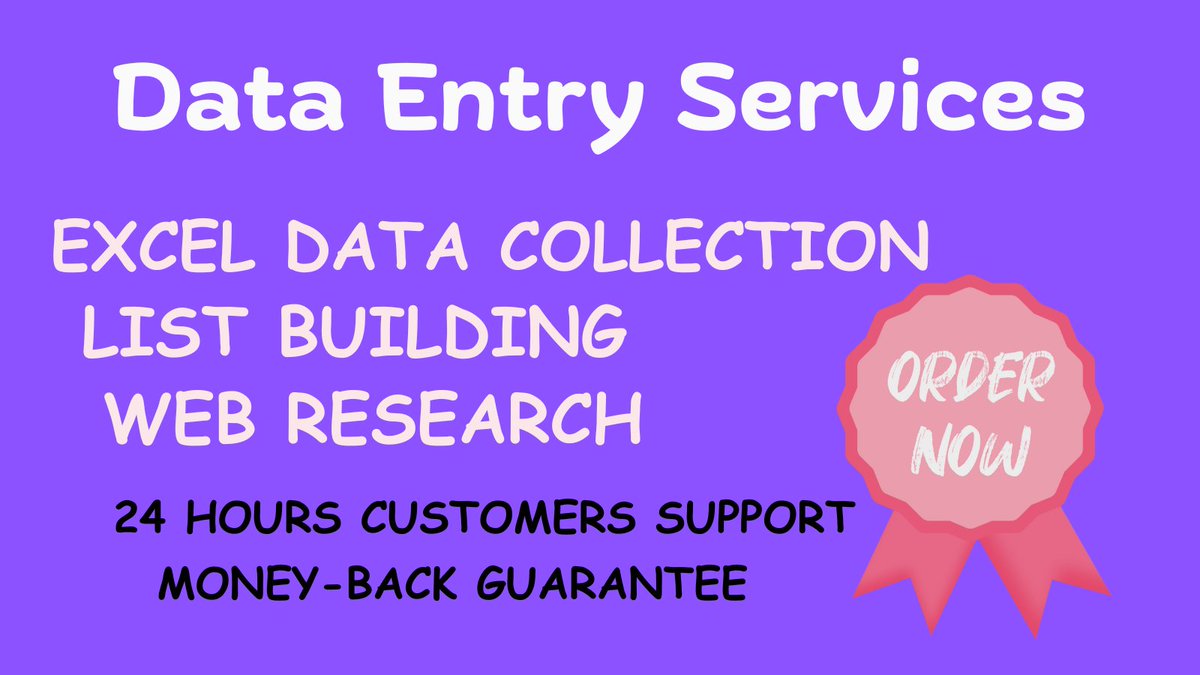 For a busy entrepreneur like you,
Here are the services I offer:
Data Entry
Copy Paste
Web Research
Data Scraping
Business Card Data Entry
Shopify Data Entry
WordPress Data Entry
Contact here- dataleads702@gmail.com
#usa #DataEntry #webresearcher #B2BMarketing #B2Bleadgeneration