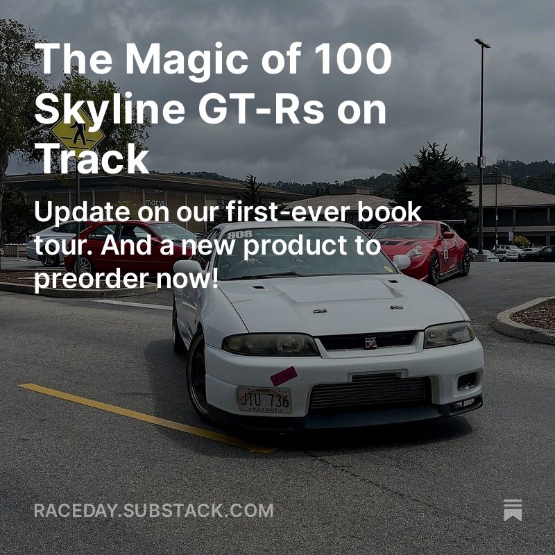 Subscribe to our newsletter? Check out the newest post for news, features and book announcements.

Read it here: raceday.substack.com/p/the-magic-of… #raceday
