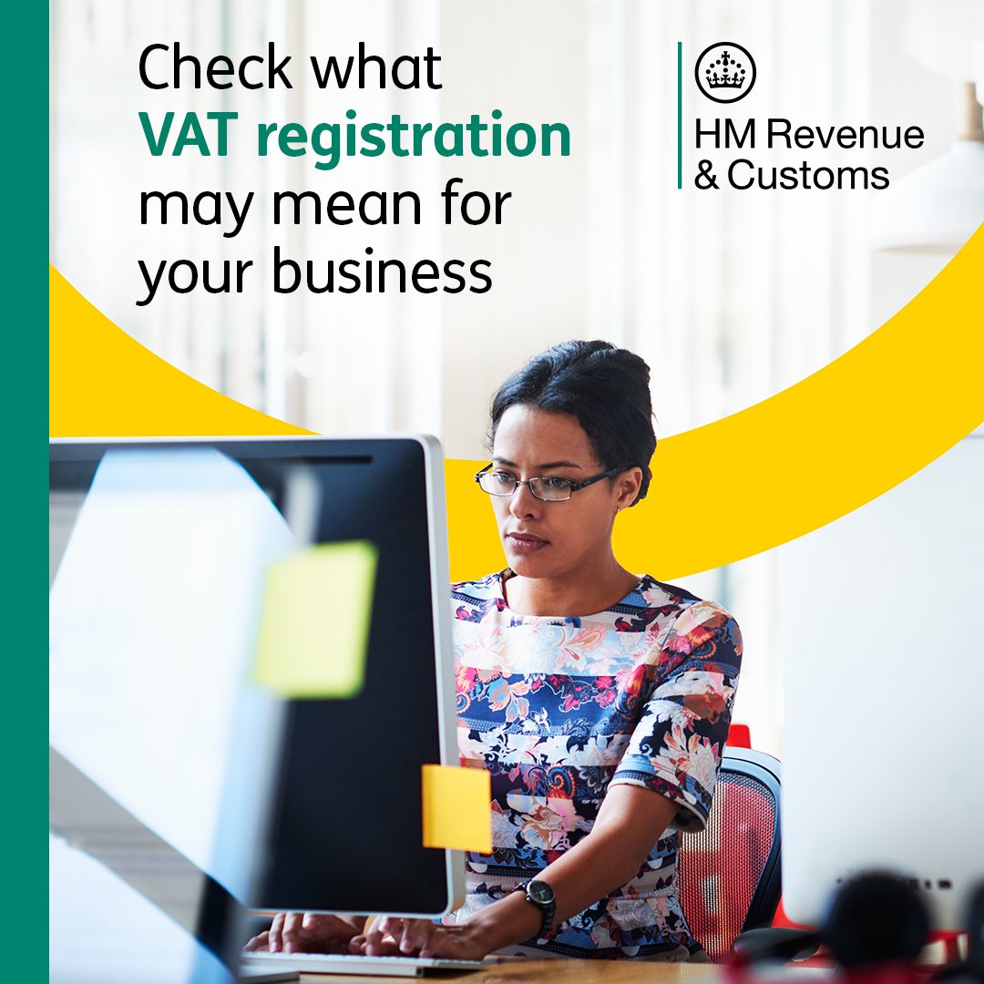 Thinking about registering for VAT?

If you’re a #SmallBusiness or #SelfEmployed you can use our new VAT Registration Estimator tool to check what registering could mean for you.

Find out more ⬇️
gov.uk/guidance/check…