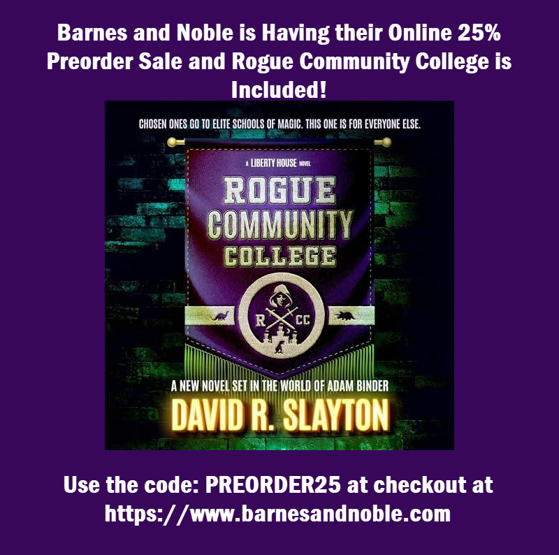 drslayton's tweet photo. Barnes and Noble is Having their Online 25% Preorder Sale and Rogue Community College is Included! Use the code: PREORDER25 at checkout at https://t.co/BmzaVHskek https://t.co/OKO5BrJpvy