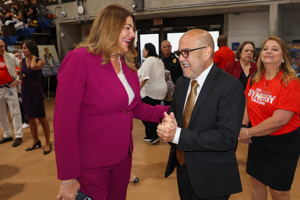 mdcpresident's tweet photo. A special day @MDCollege for the annual @MDCPS Synergy Conference, bringing together education leaders ahead of the new school year. Together, we are working to change lives and create opportunities, helping families in our community achieve the American dream. #MDCTogether #BeMDC #YourBestChoice