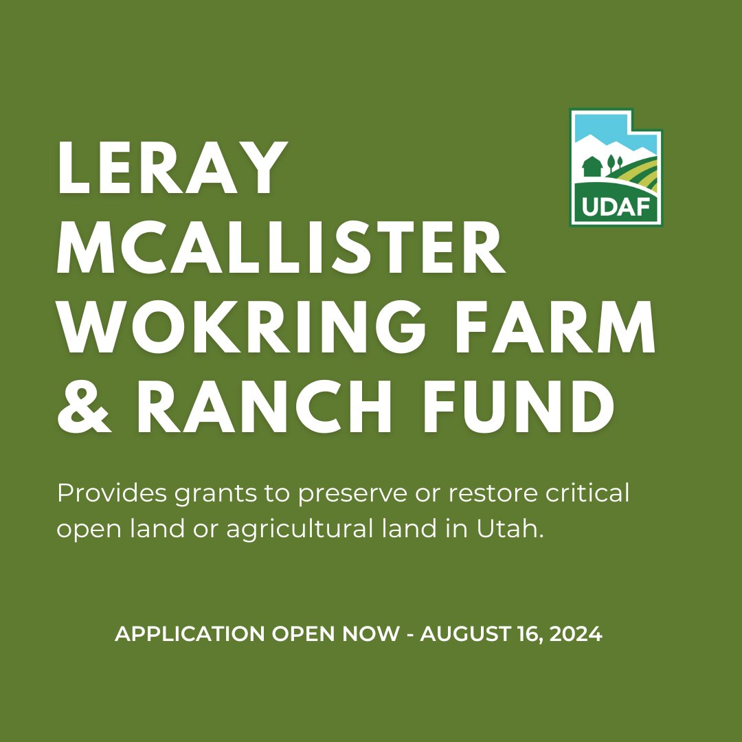 usu_hsi's tweet photo. Eligible applicants are counties, cities, towns, the Utah Department of Natural Resources, other Utah Agencies, Land Trusts, and charitable organizations that qualify as tax exempt Applications open through August 16.
More info here https://t.co/iikKc81r6Z https://t.co/scEGdZJJub