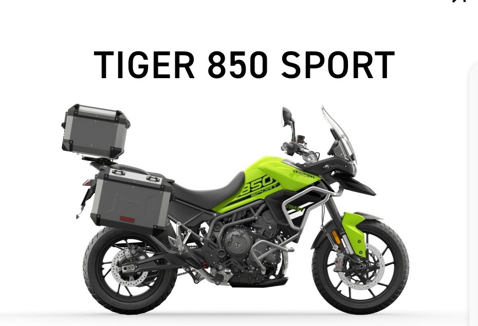 Just bought a Triumph Tiger 850 sport. Really looking forward to riding it. Be interesting to see how much I miss the power of the 1200. And yes I have got it in Roulette green.