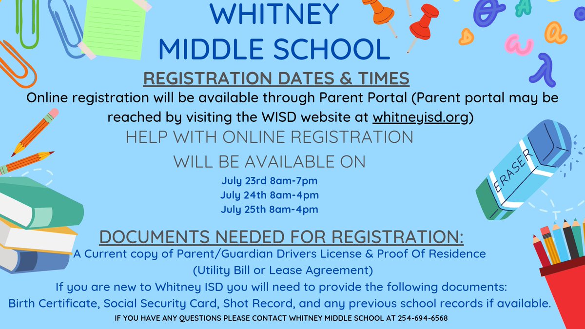 Whitney Middle School (@wmswhitneyisd) on Twitter photo 