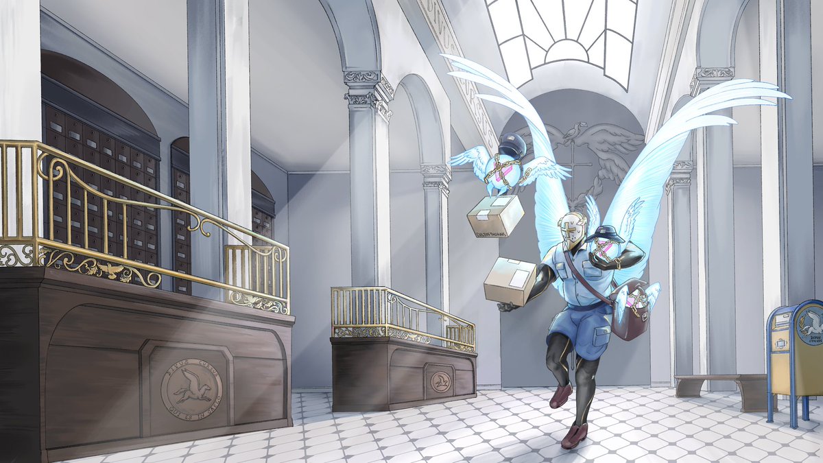 commission of mailman gabe! taking the virtues to work ✉️ #ultrakill