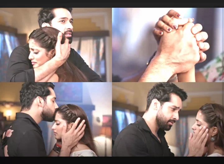 Rituzz25's tweet photo. The one who has assured &amp; the other one who got a validation to her trust, what a beauty! KV &amp; Ulka literally owned this sequence! 🤍❤️‍🔥

#MainHoonSaathTere #UlkaGupta #KaranVohra #AryVi https://t.co/6bFFzJjobx