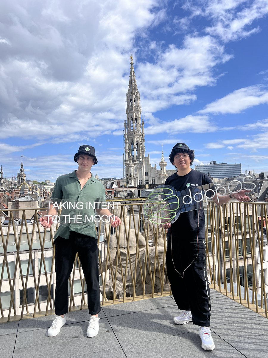 dappOS Rooftop Soirée 🇧🇪

Share your best photos from tonight’s event! Find a member of our team wearing lights and snap a photo tagging #dappOS #intenttothemoon to receive $500 from us. 

See you tonight ✅