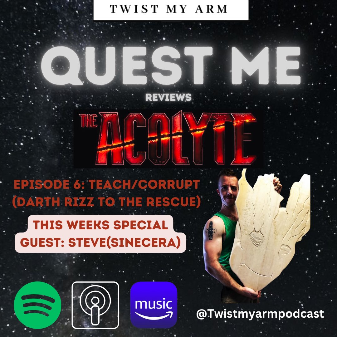 QuestMePodcast's tweet image. 🚨NEW EPISODE🚨
It may be a little late but check out our episode with Steve(@sine_cera_biz )!
 We talk about episode 6 of #TheAcolyte! #Starwars #Podcast #starwarsfan 

👇🏻👇🏻👇🏻LINK👇🏻👇🏻👇🏻
podcasts.apple.com/us/podcast/twi…