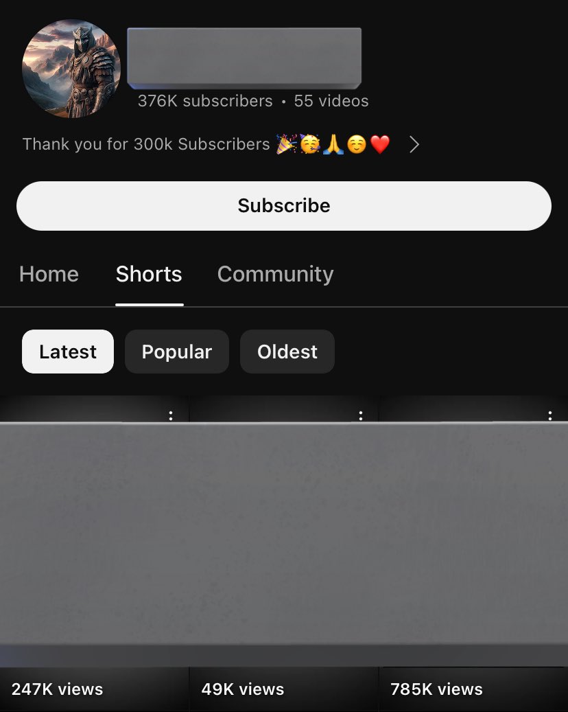 Shortcontentpro's tweet image. This niche is OVERPOWERED

376K Subscribers
Averaging 400K Views a Video
Monetised in under 30 days
Generated $74,382

If you want me to send you the niche
Simply follow + Like
Comment “Niche”

Join free discord in profile
And create a ticket