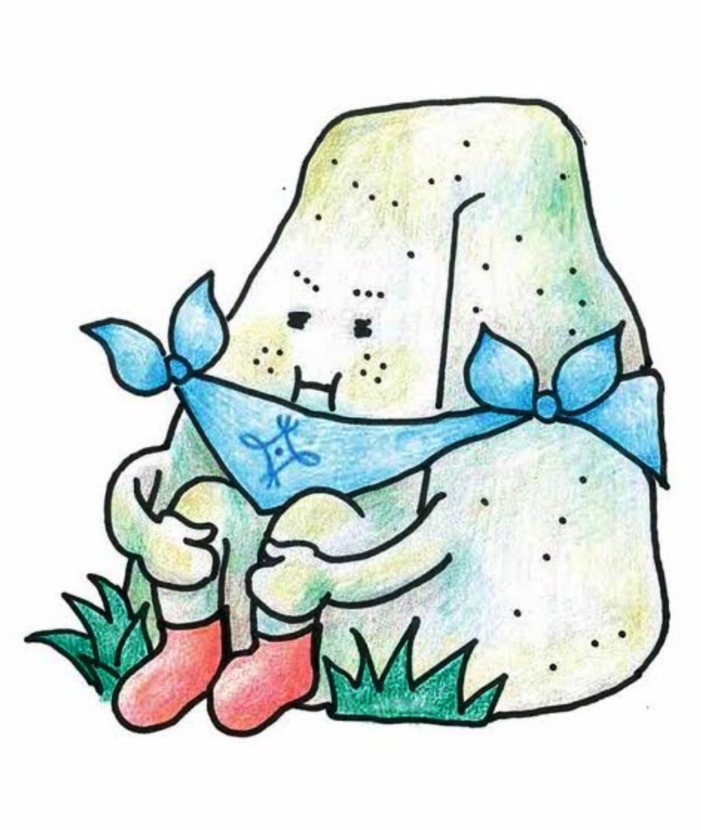 mondomascots's tweet image. Boujii, a big stone that’s alive, is the mascot for the town of Taishi in Hyogo, Japan, and is based on ancient boundary stones there.