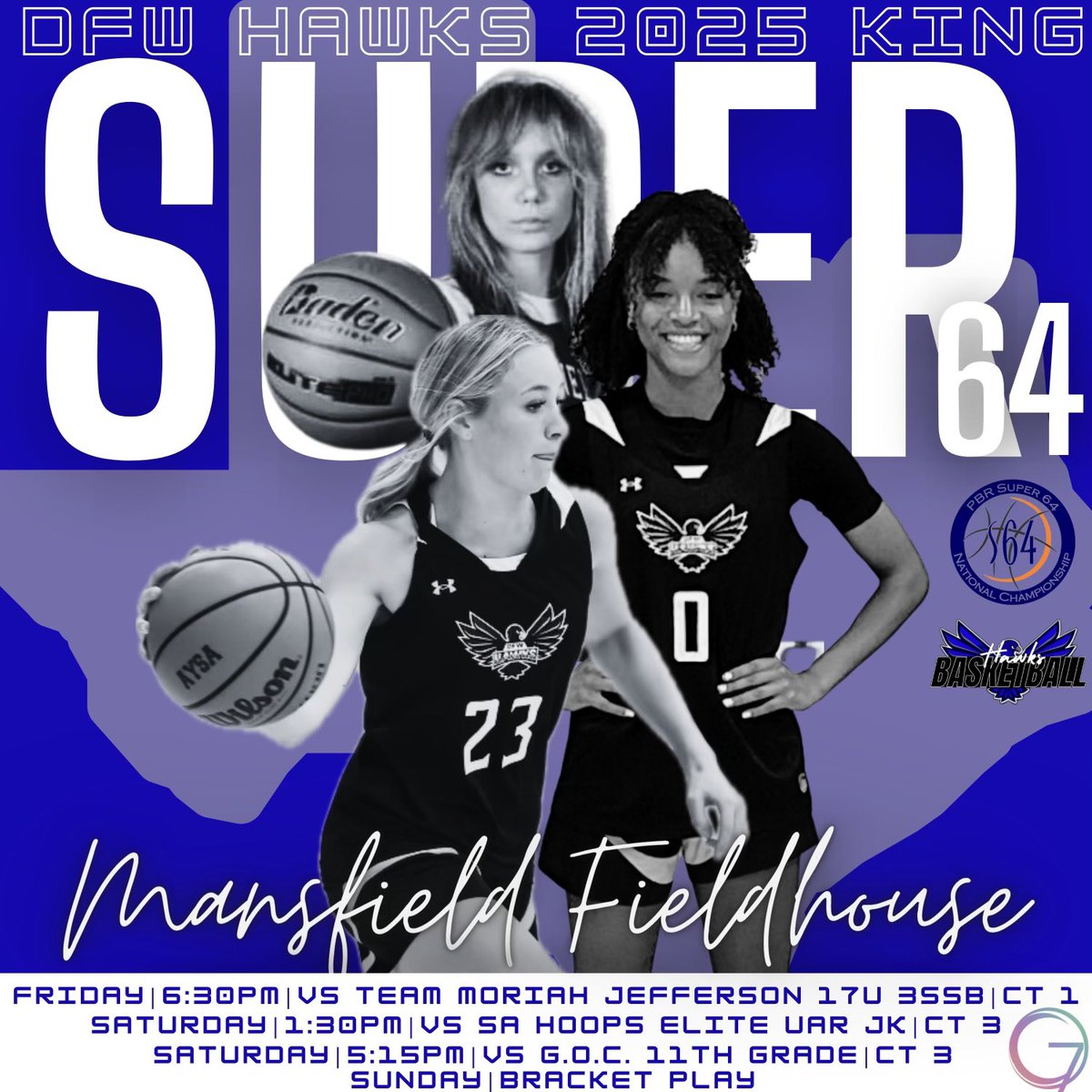 ➡️ DFW Hawks 17u will be <a href="/PBRhoops/">Premier Basketball</a> Super 64 Nationals 

‼️🚨 College Coaches 🚨‼️
Don’t miss out on catching a sleeper on this squad! Several next level players available and looking for a home!
