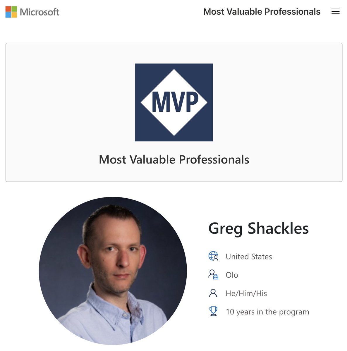 Double digits! Once again, completely honored and humbled to remain a part of this community and be renewed for my tenth year as a Microsoft MVP #MVPBuzz