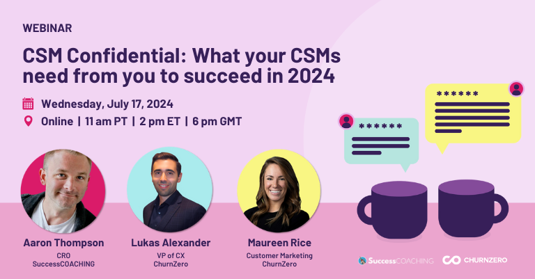 success_hacker's tweet photo. Do you know what your CSMs need to succeed in 2024? Join us online on Wednesday, July 17 at 11am PT / 2pm ET to explore how you can be a leader your CS team will thrive under. Register now:
https://t.co/6CyGtkZSup
#customersuccess #ChurnZero https://t.co/cW9N58022p