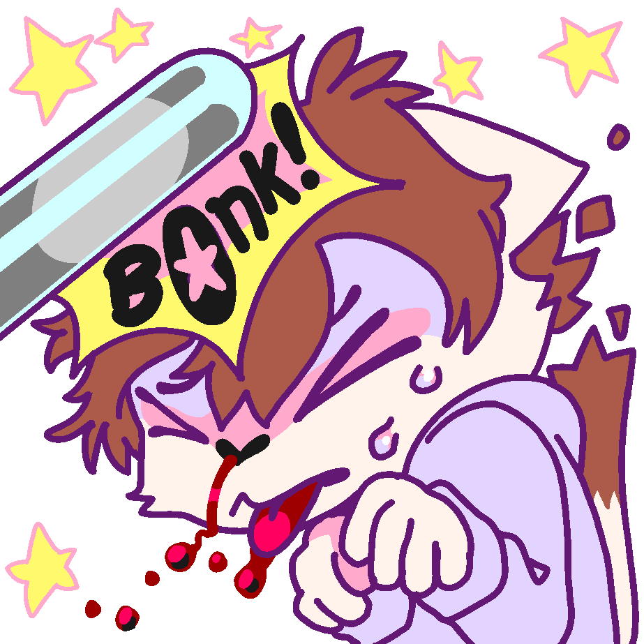 BenBenDaDeer2's tweet photo. Kitty gets heckin BONKED for being so silly (he totally asked for it)
Super cute arts by @batshaped !!! Go check em out if you haven't already :0 https://t.co/m9EDDIw3fy