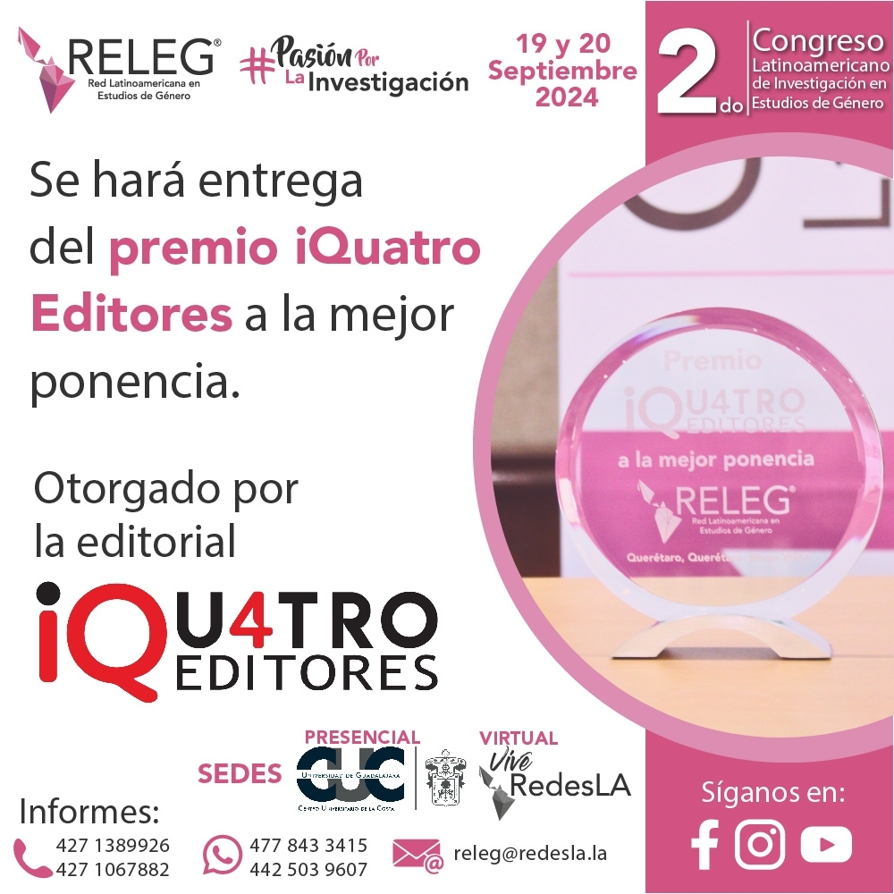RELEG_Oficial's tweet photo. 🏆 Podrá participar por el #𝐩𝐫𝐞𝐦𝐢𝐨 𝐢𝐐𝐮𝐚𝐭𝐫𝐨 𝐄𝐝𝐢𝐭𝐨𝐫𝐞𝐬, que será otorgado a la mejor ponencia del #Congreso #RELEG 2024. ✨

#investigacion #investigadores https://t.co/LHKA7wPL6E