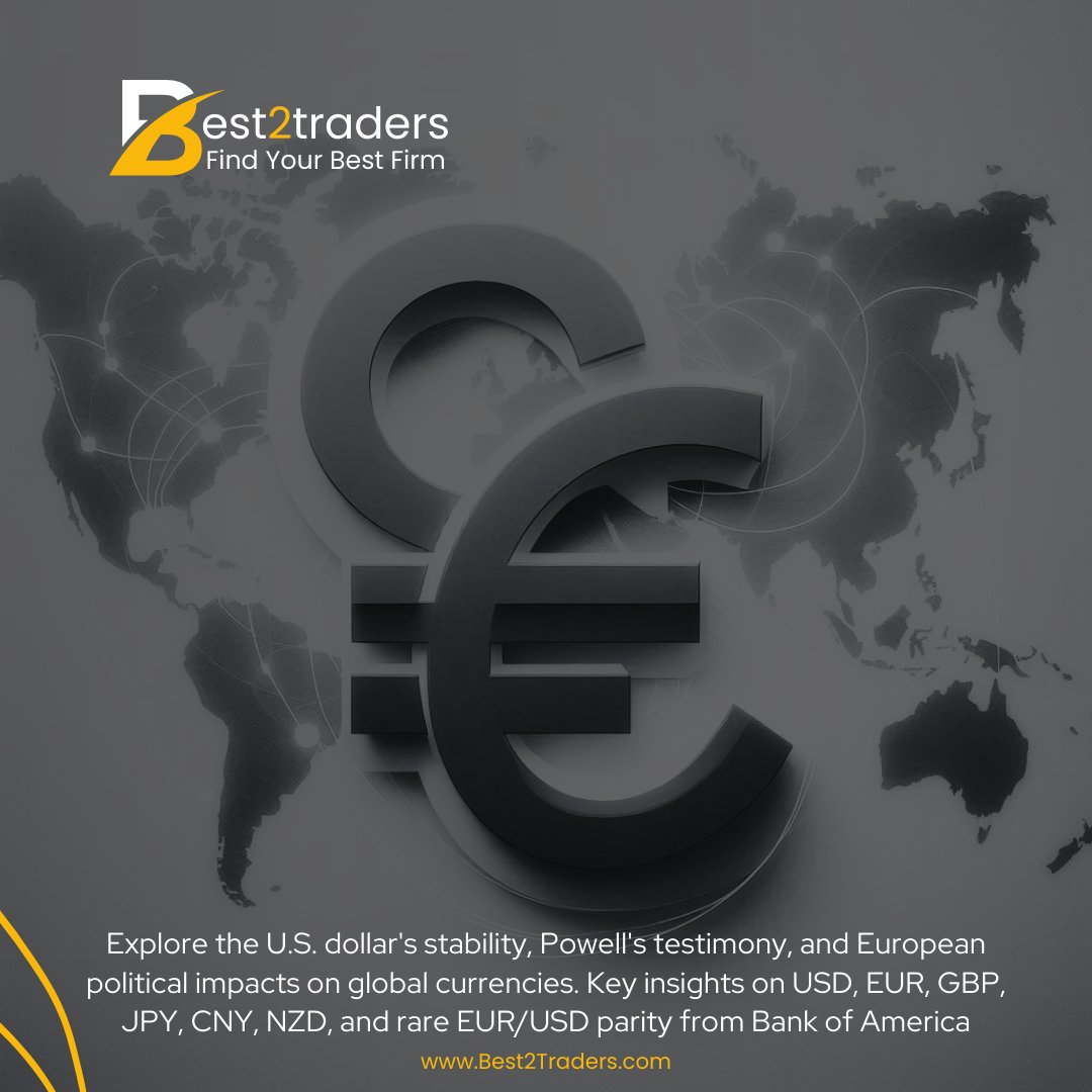 Best2Trade's tweet photo. Explore the U.S. dollar's stability, Powell's testimony, and European political impacts on global currencies. Key insights on USD, EUR, GBP, JPY, CNY, NZD, and rare EUR/USD parity from Bank of America
Read More: https://t.co/sRm6SIDoVj
#USD #Forex #Best2Traders #CurrencyTrading https://t.co/lUYITLJNKZ