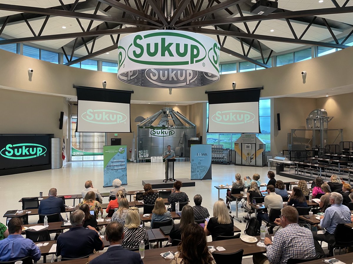 Thank you to ⁦<a href="/SukupMfg/">Sukup Manufacturing Co.</a>⁩ for hosting ⁦<a href="/EmpowerRuralIA/">Governor's Empower Rural Iowa Initiative</a>⁩ and
⁦<a href="/IARuralCouncil/">Iowa Rural Development Council</a>⁩. It was a very productive day discussing new ways to help strengthen our rural communities and their local economies.