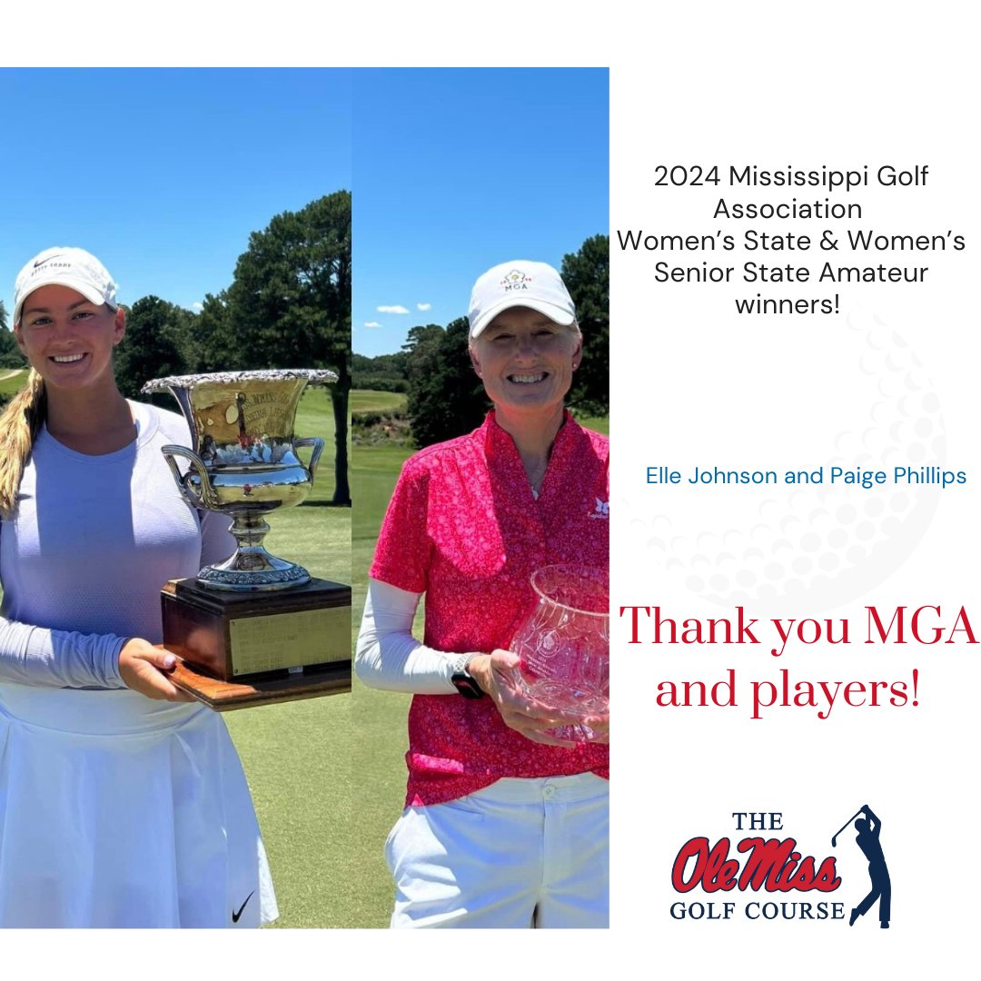 omgolfcourse's tweet photo. Thank you to @missgolfassn for letting us host 2024 Mississippi Womens Amateur, and thank you to all the players who participated! Congratulations to the winners! ⛳️🏌️♀️ #omgcourse #mississippigolf https://t.co/AVHbkigQht