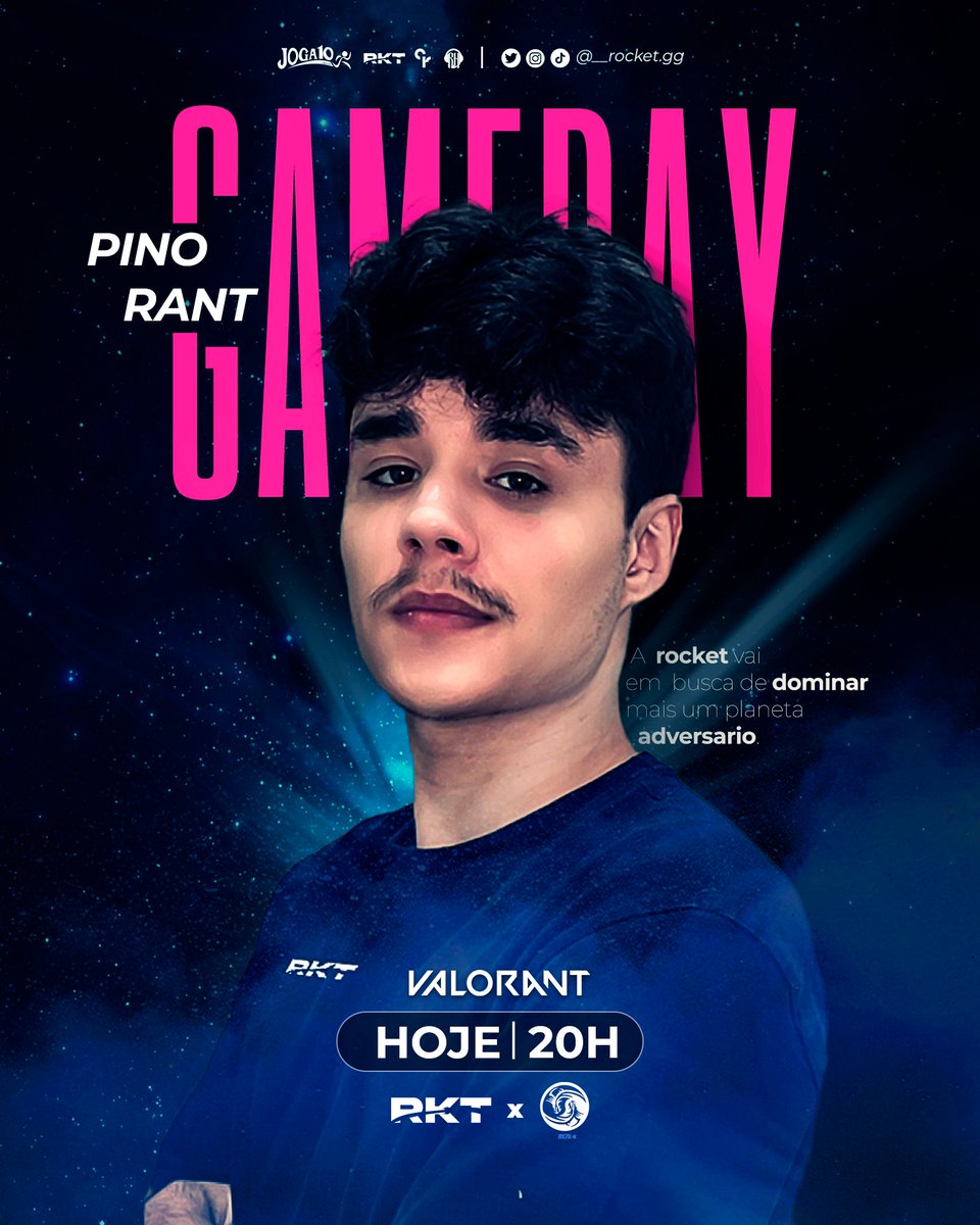 __rocketgg's tweet photo. 🚀Hoje é dia de Pinorant com Us Guri!!!🚀

📍Campeonato: Pinorant (@PINORANTBR)
Horário: 20h 
VS: Mizu Esports
Transmissão: https://t.co/wQ0VWNoHOo 

@hellvlr @shottzvlr @unlazyx @VidalRJ1 @Skyzincs

#GORKT #Valorant #foguetenãotemré #BORA #VamosComTudo