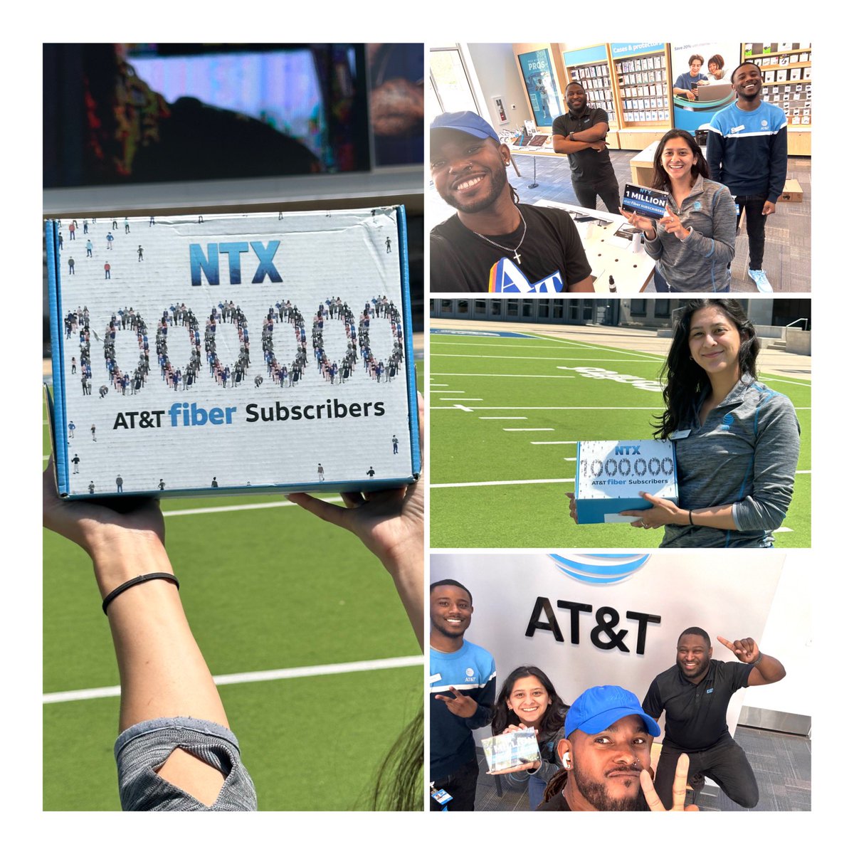 Celebrating the 1M Fiber Subs with our gift. Let’s go NTX! Thank you for the  gift. Let's go!!
<a href="/NTXEVENTSTEAM/">NTX Sales Event Team</a> <a href="/colehamer/">cole hamer</a> <a href="/dbustamante1210/">David Bustamante</a> <a href="/LynetteMAguilar/">Lynette Aguilar</a> <a href="/EricJGraham_/">Eric Graham</a> <a href="/Gio_NTX/">Giovanni Abraham</a> <a href="/NTX_Market/">The NTX Market</a>