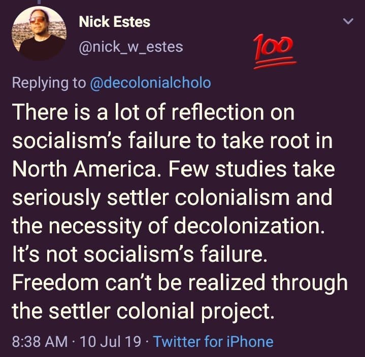 ANTICONQUISTA's tweet photo. π₯ Once again: What is the PRIMARY CONTRADICTION? @nick_w_estes
#abyayala #foreignoccupation #settlercolonialism #settlers #fyp #trending #history #economics #explore
#globalsouth https://t.co/v8WYueBSAy