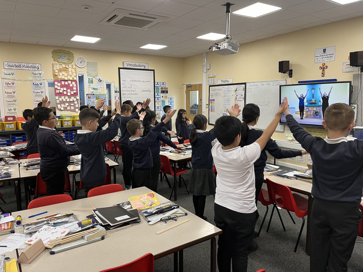 ClaireSimons18's tweet photo. Year 5 practising ‘Testify’ for their Liturgy Day with all their Year 5 peers across the Trust. Emotional. #livinglifetothefull ⁦@stanneskly⁩ ⁦@bcw_cat⁩ https://t.co/f0keMd2Cd2