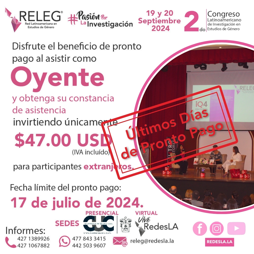 RELEG_Oficial's tweet photo. 🙋🏻‍♀️Participe como #oyente con un 𝐝𝐞𝐬𝐜𝐮𝐞𝐧𝐭𝐨 𝐞𝐬𝐩𝐞𝐜𝐢𝐚𝐥 si paga antes del 𝟏𝟕 𝐝𝐞 𝐣𝐮𝐥𝐢𝐨 𝐝𝐞 𝟐𝟎𝟐𝟒.✅

👉🏻📱 Si tiene dudas, mándenos mensaje: +52 477 843 3415 https://t.co/KtARmUGjFl.
🌐 Visite nuestra página: https://t.co/WCIl5CBIxg. https://t.co/imMWXhki7B