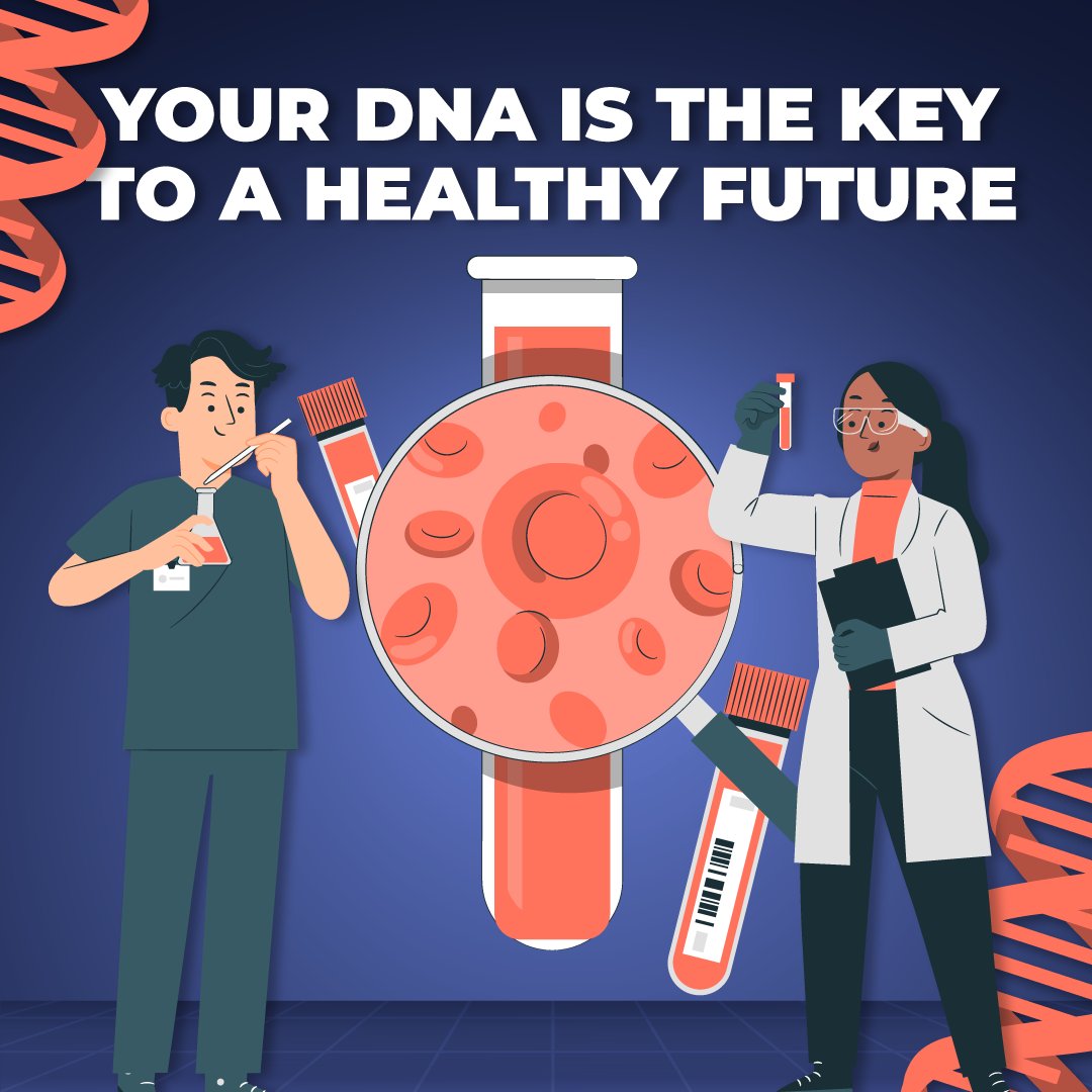 Your DNA is the key to a healthy future! With genetic testing, your unique genetic story offers personalized insights into your well-being.
