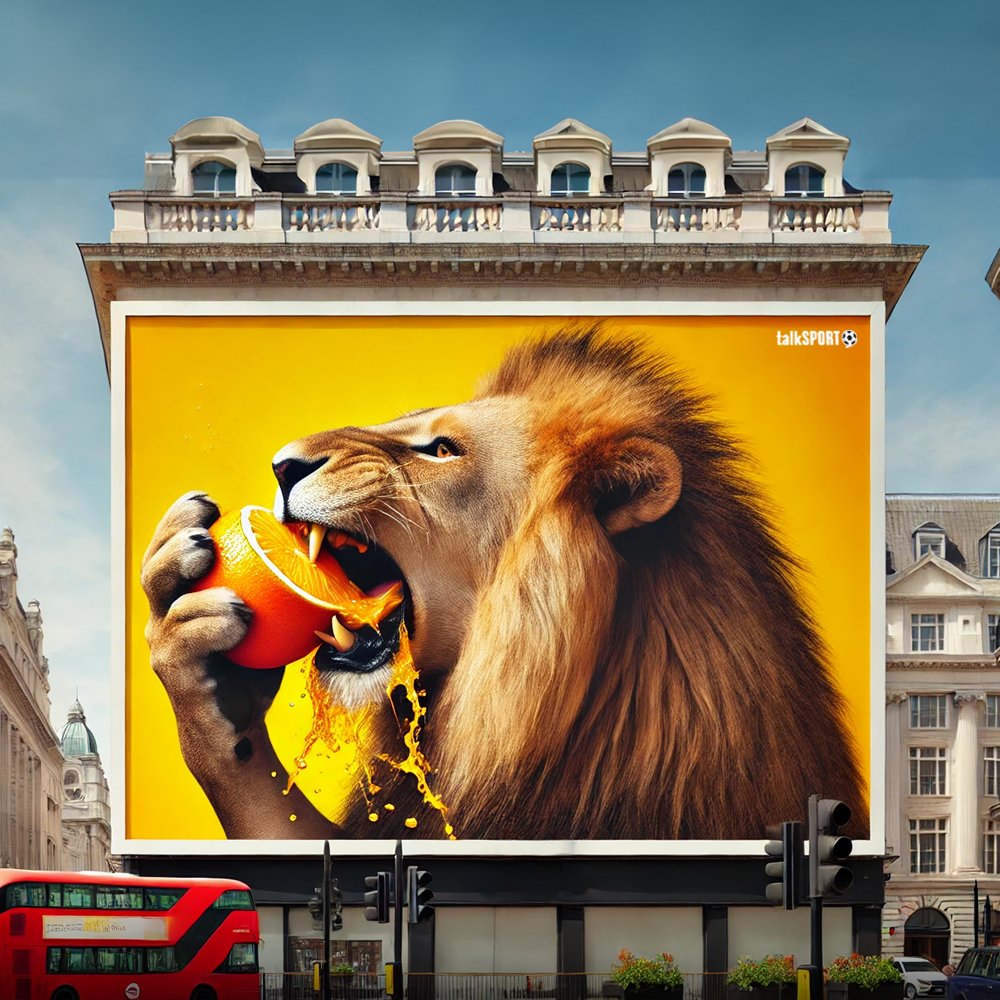 talkSPORT's tweet photo. Oranje = mauled. 🦁 https://t.co/8w3NeMfRuF