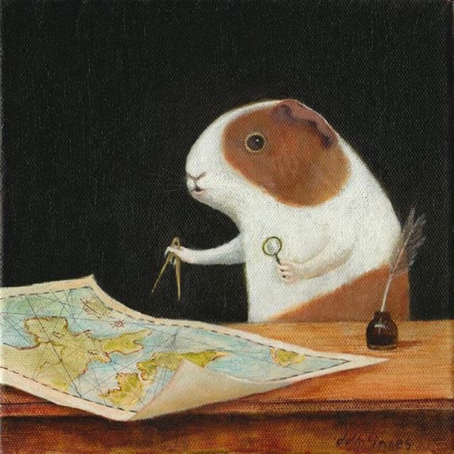 In case anyone needs to see a guinea pig cartographer, here you go…