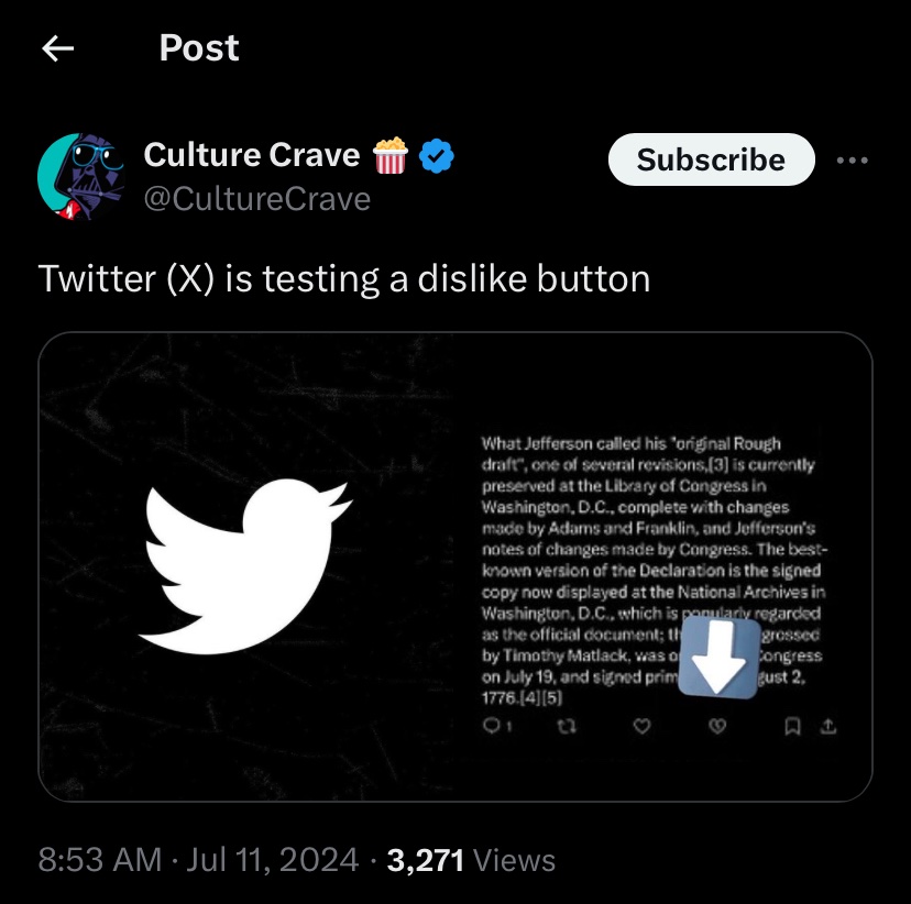 SparkzShadow's tweet photo. Now let’s wait for the hollow explanation from musk as to why it is imperative for dislikes to be publicly viewable. https://t.co/HKJc0z82LM