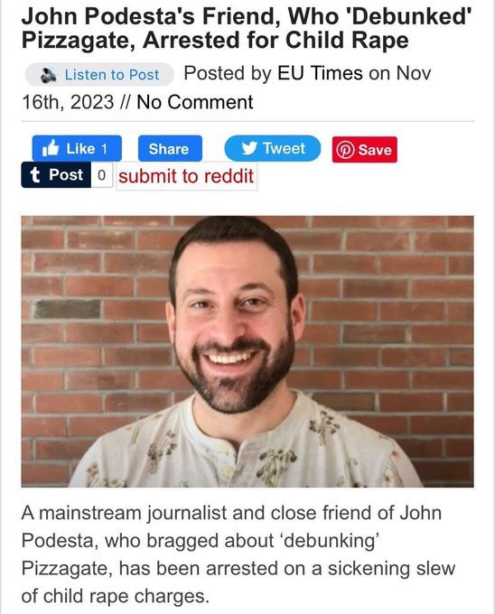 PerfectHealth_1's tweet photo. 🚨Slade Sohmer, friend of former Hillary Clinton and John Podesta, who debunked Pizza gate was arrested for raping multiple toddlers and babies‼️ These people are sick! https://t.co/a59GOD13Fz https://t.co/AwdPoBppoA