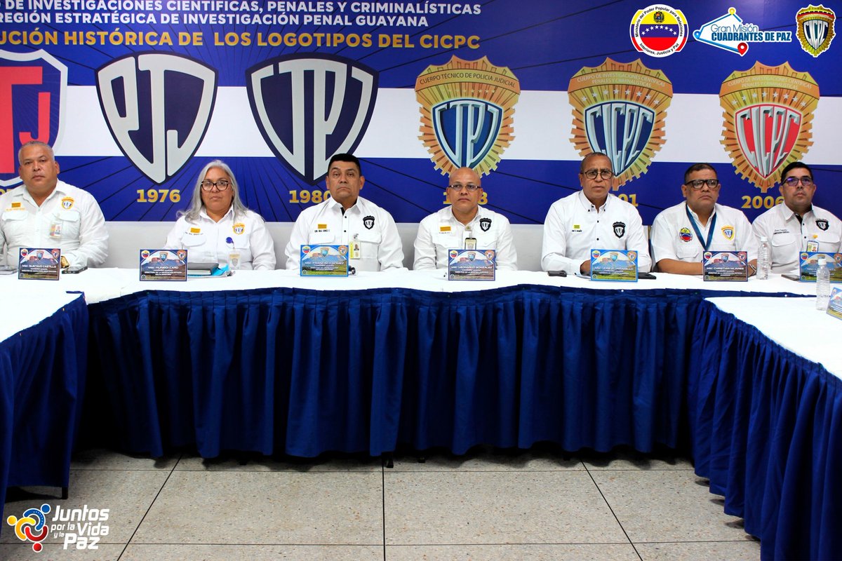 guayanacicpc's tweet photo. El CICPC realizó una mesa de trabajo en Bolívar para fortalecer investigaciones en la región Guayana. Directores, jefes y coordinadores abordaron temas clave para esclarecer delitos. Un paso importante en la lucha contra la delincuencia. #CICPC #PoliciaCientifica #RedipGuayana https://t.co/SyoOQaz5HT
