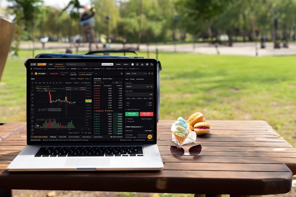 Michell56098099's tweet photo. 🌳📱 Enjoy the great outdoors without missing a trading opportunity! With Bybit, you can seamlessly trade even while relaxing in the park. Stay connected and trade smarter with Bybit! 
Join now 👉https://t.co/Tyip1mk9Mk

@Bybit_Official
#BybitTrading 
#TheCryptoArk
#ByBUIDLERs https://t.co/oJlCKAbQr5