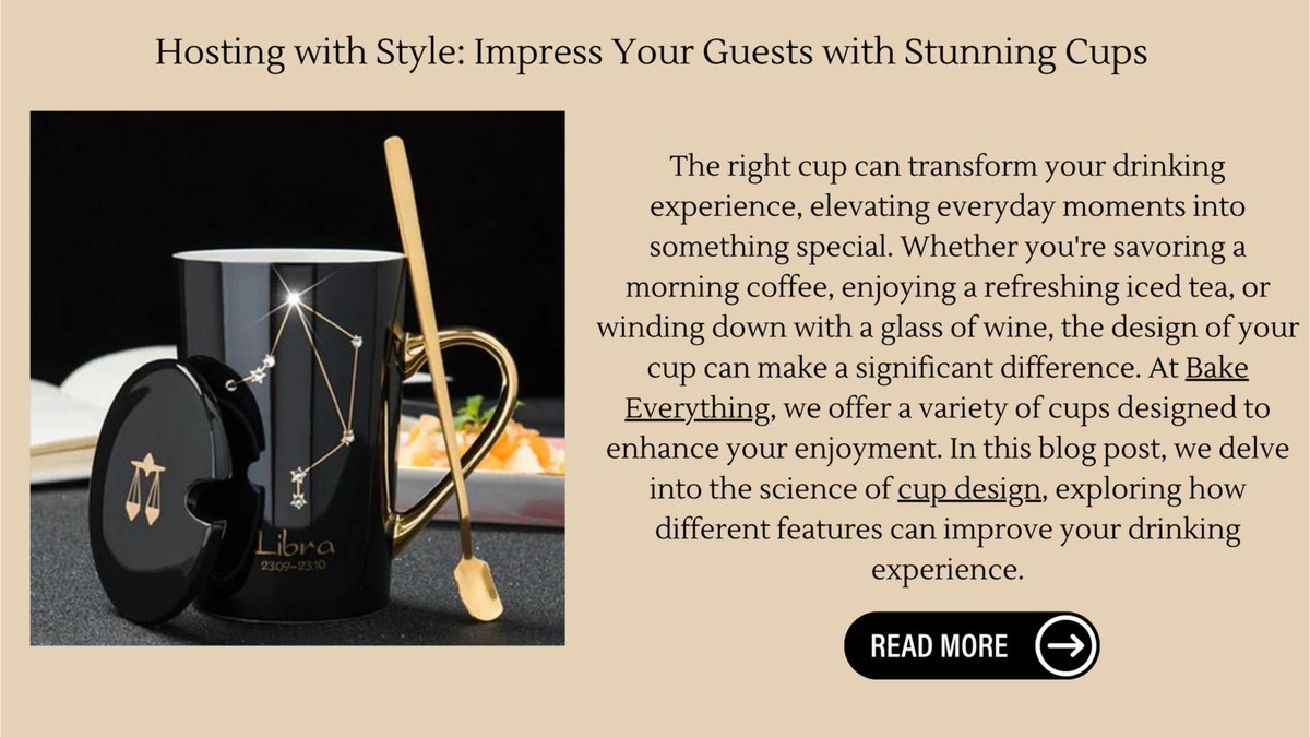 bake_everything's tweet photo. The Importance of Cup Shape
Explore how the shape of a cup influences aroma, flavor, and overall enjoyment of drinks.
Understand why wine glasses are designed with a specific bowl shape to enhance tasting notes.

Blog Link: https://t.co/ILAJjV5yfM https://t.co/12JOwkkjGT
