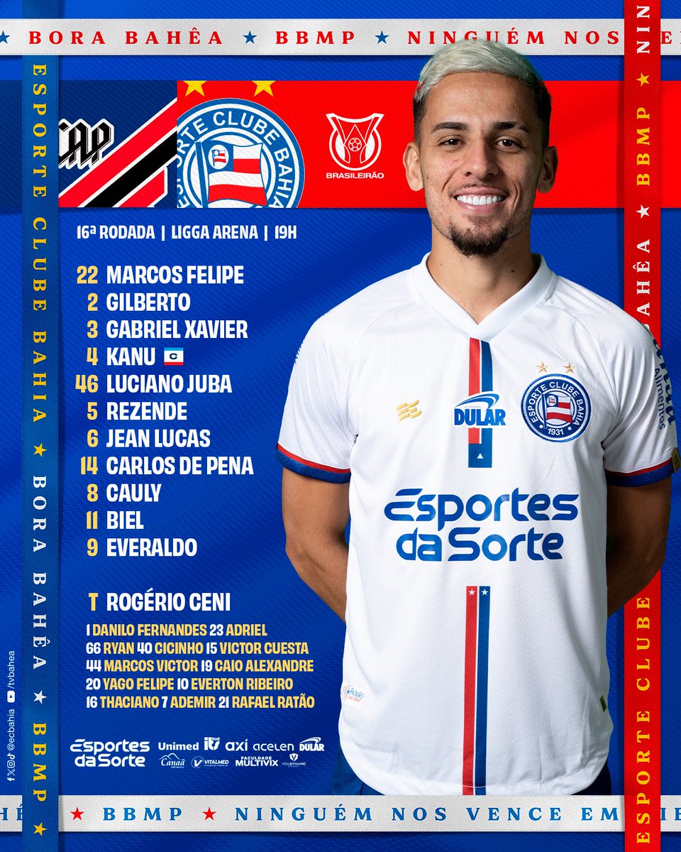 ecbahia's tweet photo. 📝 Esquadrão definido!
#BrocaiPorNós #BBMP https://t.co/b0Ar0qDIum