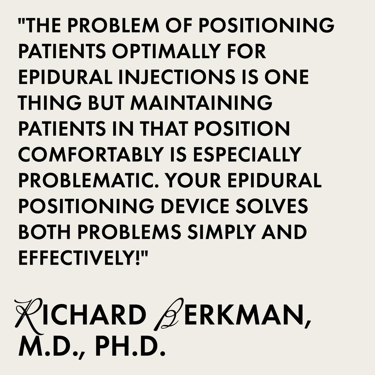 PHSMedical's tweet image. 🩺 Dr. Richard Perkman praises our EPD for making epidural injections simple and comfortable.
Discover how our Epidural Positioning Device can benefit your practice: hubs.ly/Q02FgHTD0
#CustomerTestimonial #PHSMedical #TherapyProducts #EpiduralPositioning